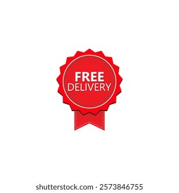 FREE DELIVERY vector design template, label, Banner tag, for advertising, promotion, retail, website, graphic design project, app design or online store.