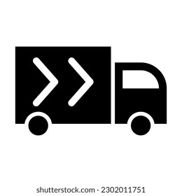 Diseño de icono de glifo vector de entrega libre