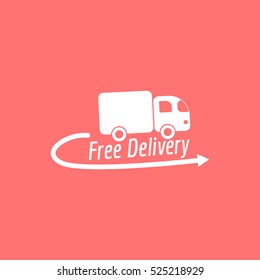 Free Delivery. Vector icon.