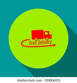 Free Delivery. Vector icon.