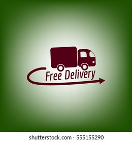 Free Delivery. Vector icon.