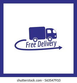 Free Delivery. Vector icon.