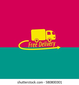 Free Delivery. Vector icon.