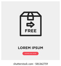 Free delivery vector icon