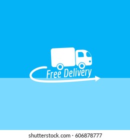Free Delivery. Vector icon.