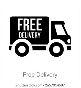 Free delivery vector icon concept design