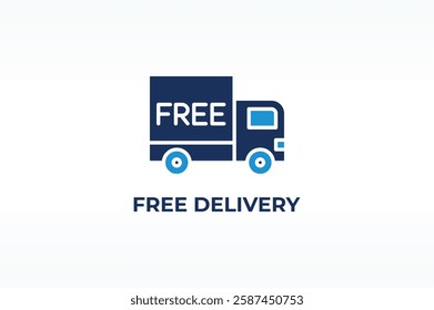 FREE DELIVERY vector, icon or logo sign isolated symbol illustration