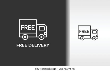 Free Delivery Vector, Icon Or Logo Sign Isolated Symbol Illustration