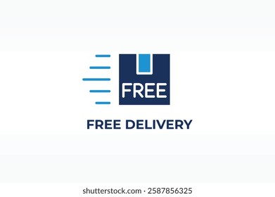 FREE DELIVERY vector, icon or logo sign isolated symbol illustration