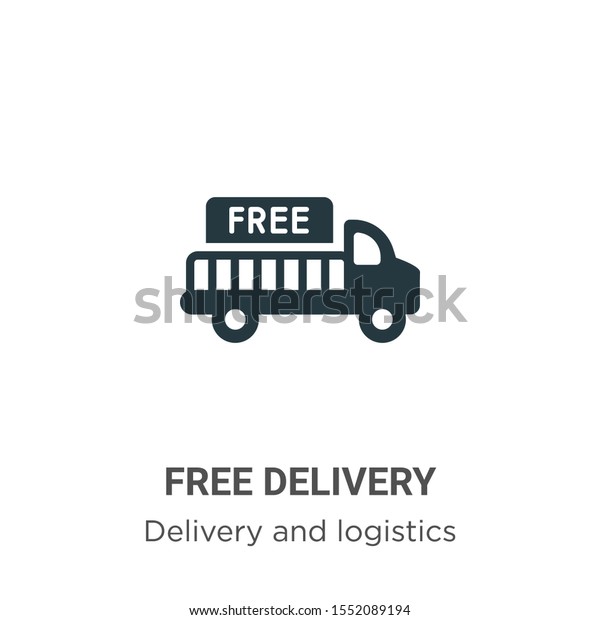 Free delivery vector\
icon on white background. Flat vector free delivery icon symbol\
sign from modern delivery and logistics collection for mobile\
concept and web apps\
design.