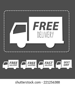 free delivery vector illustration