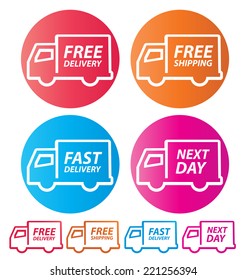 free delivery vector illustration