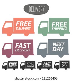 free delivery vector illustration