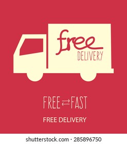 free delivery vector illustration