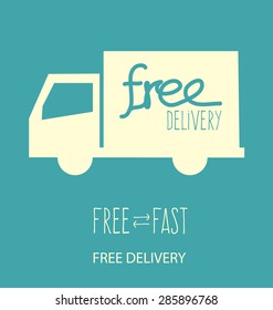 free delivery vector illustration