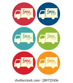 free delivery vector illustration