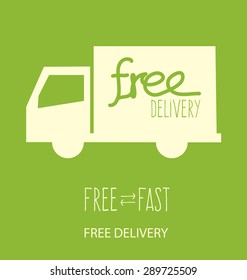 free delivery vector illustration