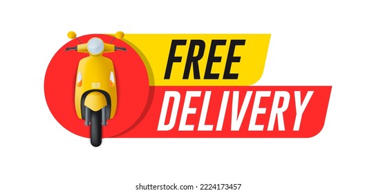 Elemento de diseño de etiqueta de vector de entrega libre  
