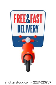 Free Delivery Vector Label Design Element  