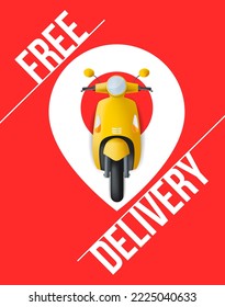Free Delivery Vector Label Design Element  