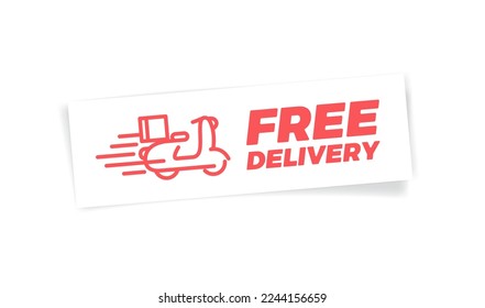 Elemento de diseño de etiqueta de vector de entrega libre