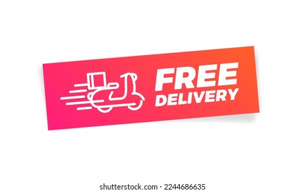 Free Delivery Vector Label Design Element