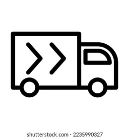 Free Delivery Vector Line Icon Design