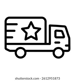 Free Delivery Vector Line Icon Design
