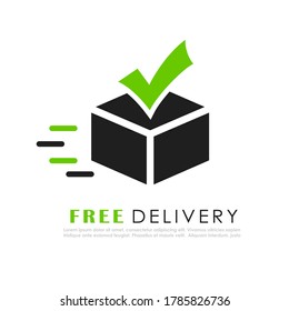 Free delivery vector logo on white background