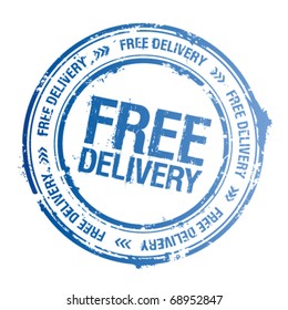 Free Delivery Vector Stamp.