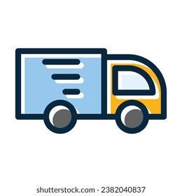 La Línea Espesa Del Vector De Entrega Gratuita Llenó Iconos De Colores Oscuros Para Uso Personal Y Comercial.

