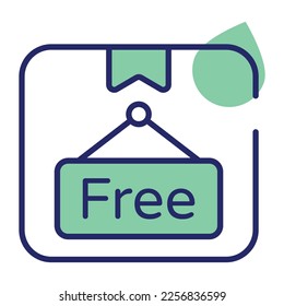 Free delivery vector in trendy style, modern icon for premium use