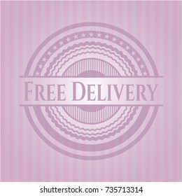 Free Delivery vintage pink emblem