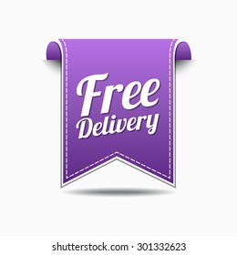 Free Delivery Violet Vector Icon Design