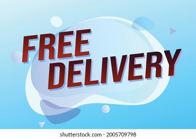 free delivery word concept vector illustration with lines 3d style for social media landing page, template, ui, web, mobile app, poster, banner, flyer, background, gift card, coupon, label, wallpaper