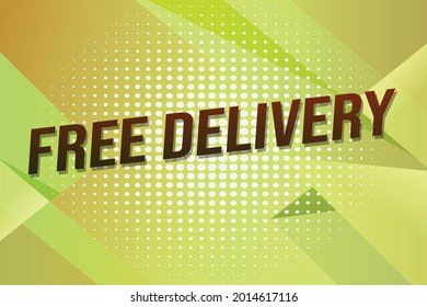 free delivery word concept vector illustration with lines 3d style for social media landing page, template, ui, web, mobile app, poster, banner, flyer, background, gift card, coupon, label, wallpaper