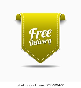 Free Delivery Yellow Vector Icon Design