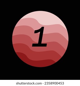 Free design black square vector number-1
