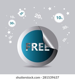 Free design over gray background, vector illustration.