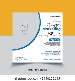 free digital marketing live webinar corporate social media post template