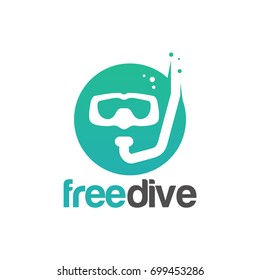 Free Dive simple logo template designs vector illustration