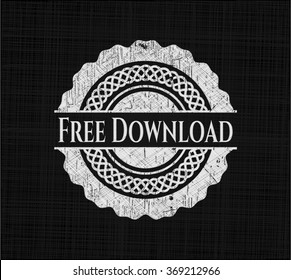 Free Download chalkboard emblem on black board