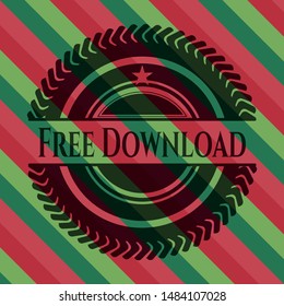 Free Download christmas style emblem. Vector Illustration. Detailed.