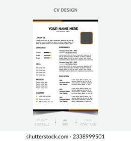 Descarga gratuita de la plantilla de diseño Cv corporativo para tu trabajo