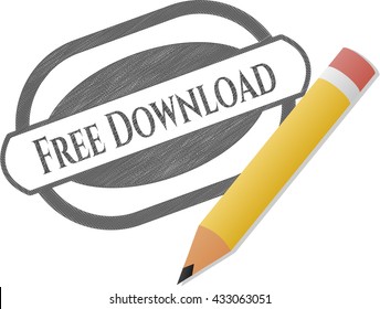 Free Download draw with pencil effect