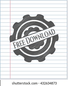 Free Download emblem drawn in pencil