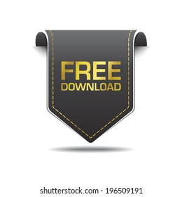 Free Download Gold Black Label Icon Vector Design