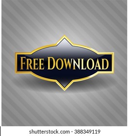 Free Download gold shiny badge