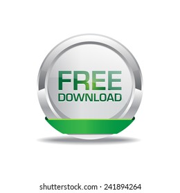 Free Download Green Circular Vector Button
