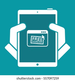 Free download grunge button - Vector flat icon